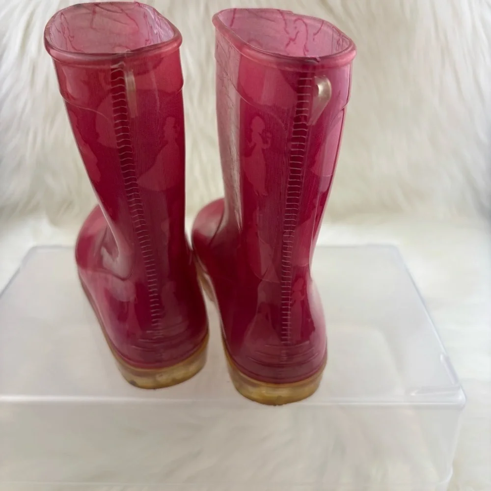 DISNEY PRINCESS HOT PINK RAIN BOOTS SIZE S/M